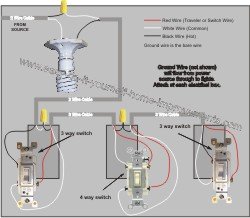 4 way switch wiring diagram variations