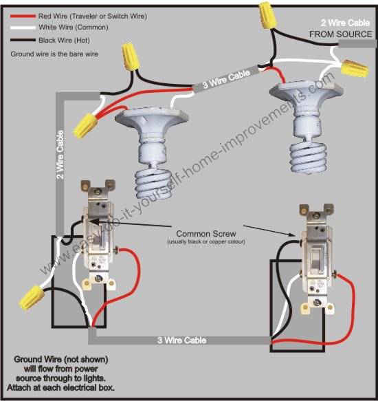 Wiring Diagram Gallery: Eaton 3 Way Switch Wiring Diagram